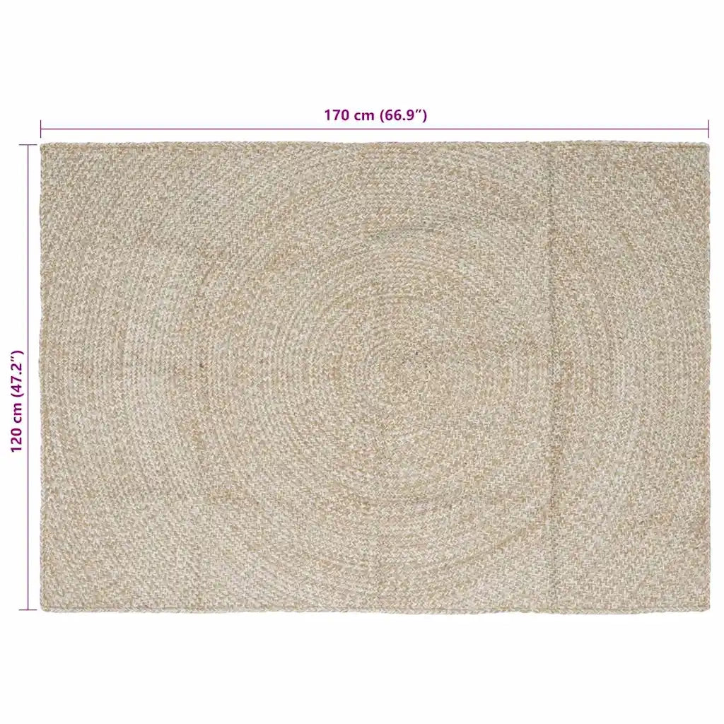 Tappeti per area Naturale e Bianco 120 x 170 cm Juta 42010604