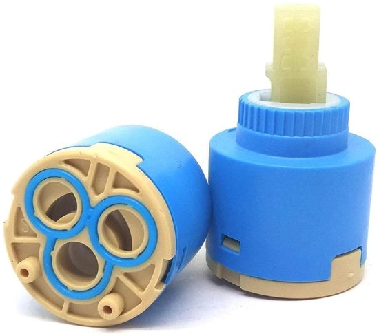 Set di sostituzione per rubinetto a unico giro - Cartridge ceramica 35 mm - Rubinetto da cucina e da bagno - Set da 2 pezzi - Modello per rubinetto