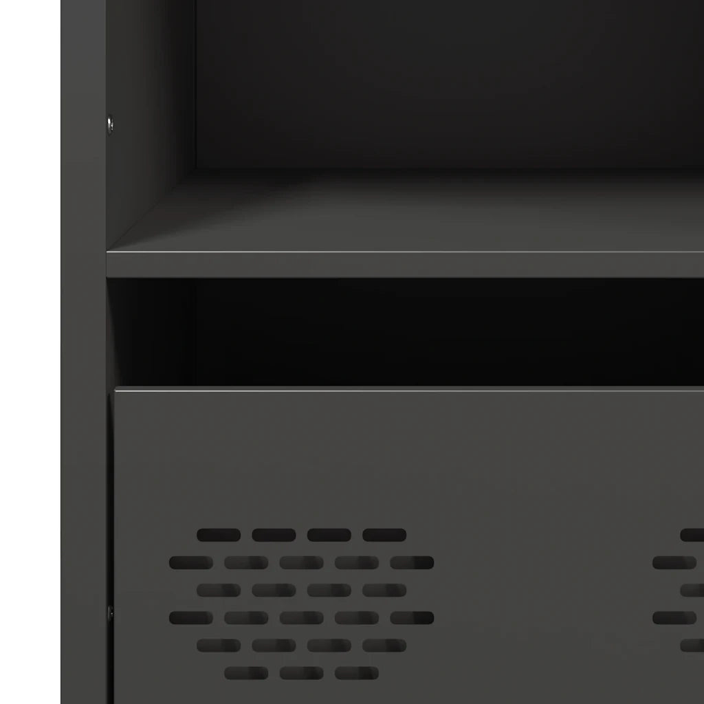 Credenza | Madia | Buffet da pranzo | Armadio da pranzo Nera 68x39x103,5 cm in Acciaio