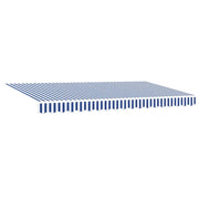 Tenda da Sole | Tenda Retrattile Rigato Blu 350 x 200 cm Tessuto