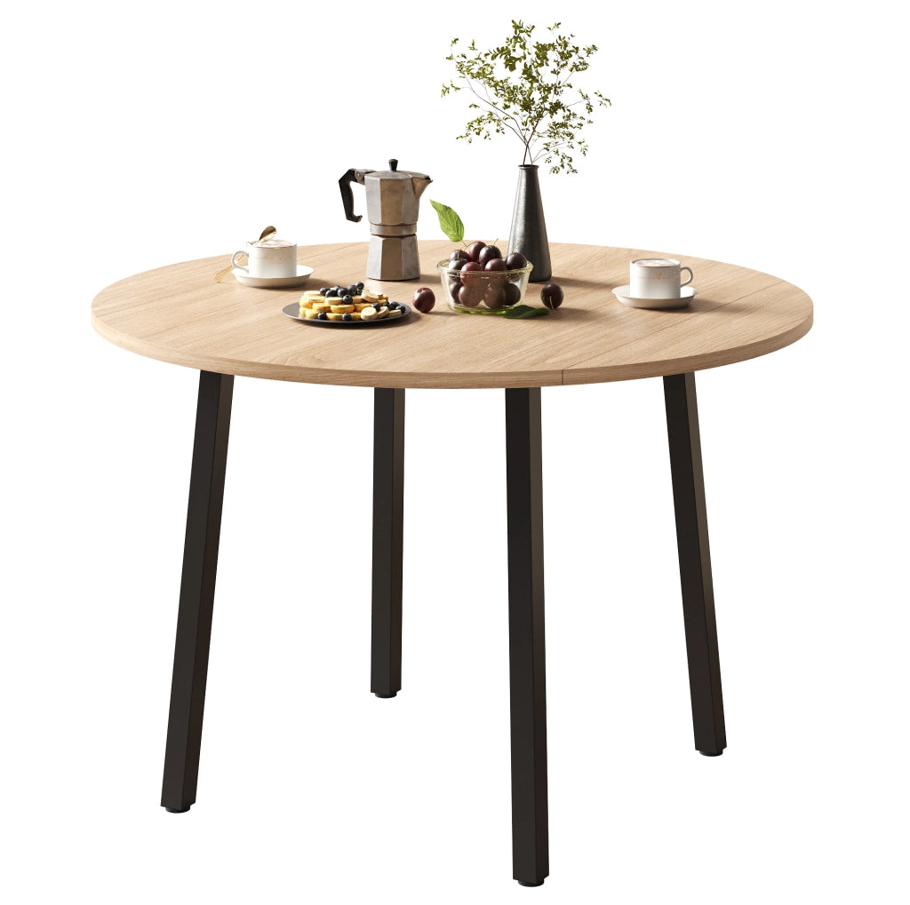 Tavolo da pranzo con piano pieghevole bilaterale in MDF rovere