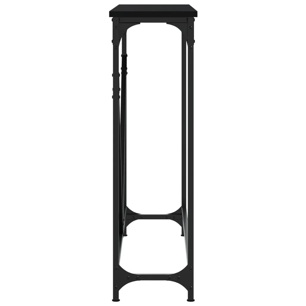 vidaXL Tavolino Consolle Nero 102x22,5x75 cm in Legno Multistrato