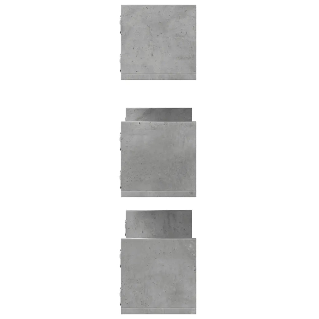 Mensole a Muro 2pz Grigio Cemento 58x18x18 cm in Truciolato