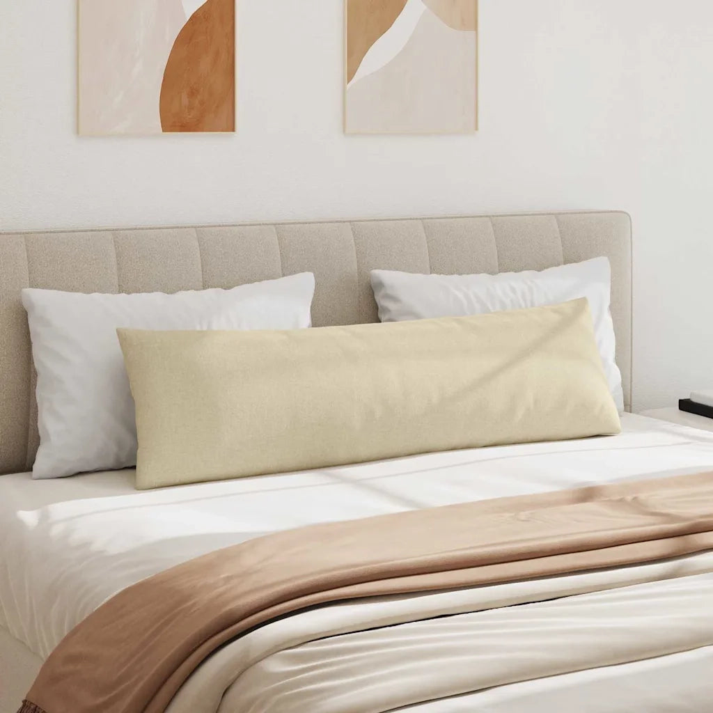 Cuscini da Divano 2 pz | Cuscini per sedie Crema 145 x 40 cm Tessuto