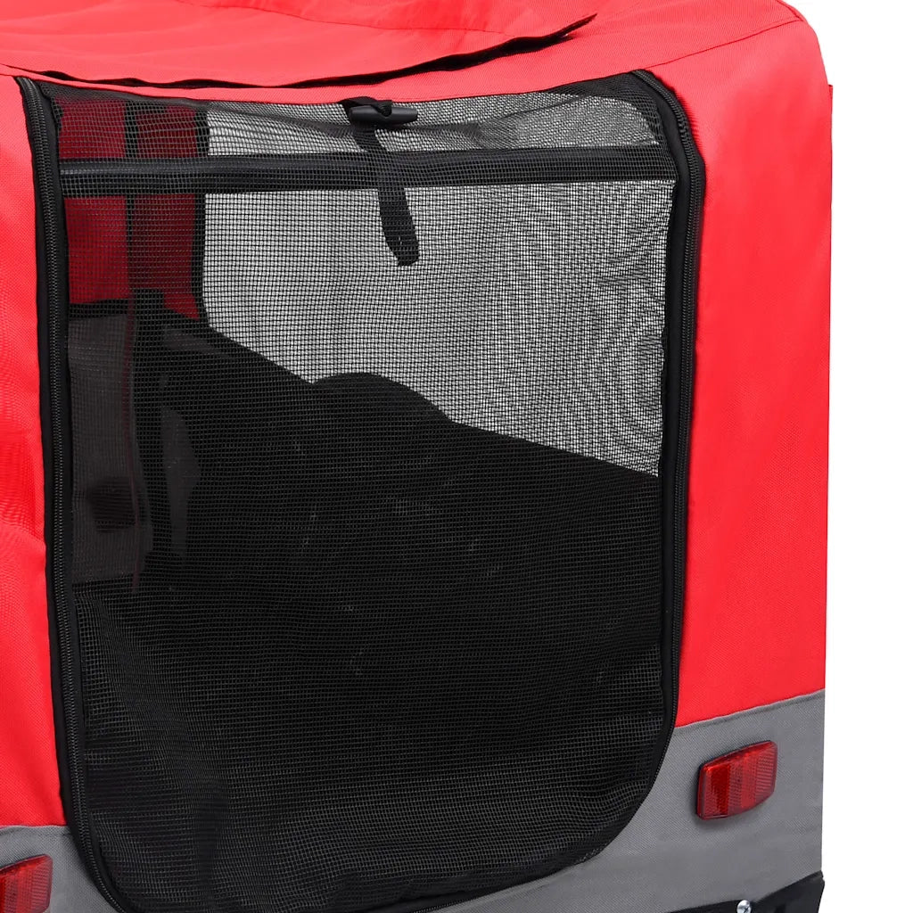 Rimorchio Bici Animali e Carrello Jogging 2 in 1 Rosso e Grigio CFW4643834