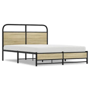 Letto matrimoniale | Letto per adulti | Giroletto senza Materasso Rovere Sonoma 140x200cm in Truciolato
