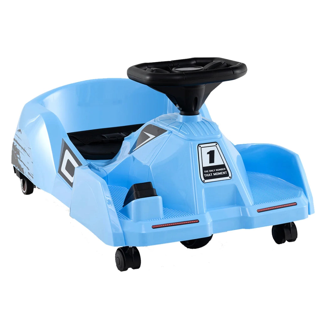 Kart elettrico per la pulizia 79 x 46 x 37 cm telecomando 3 velocità clacson musica in PP blu 20_0012269