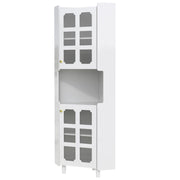 Mobile angolare con 2 ante e vano aperto; LED; per soggiorno; in MDF; bianco