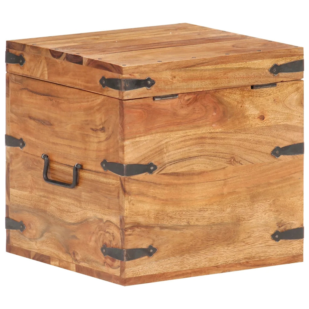 Baule 40x40x40 cm in Legno Massello di Acacia CFW2424309