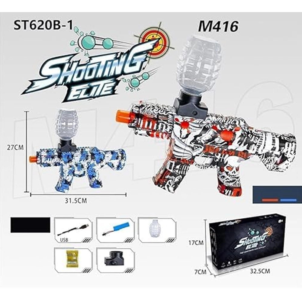Trade Shop - Pistola Shooting Elite Gun Reg Per Bambini Giocattolo Tiro Palline Morbide Di Schiuma -