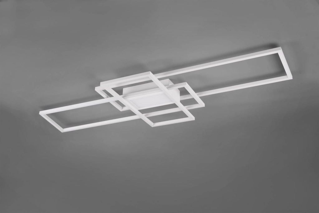 Plafoniera LED Trio Irvine bianca 60W 6500lm CCT 105cm