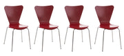 Set 4 Sedie Impilabili CALISTO rosso