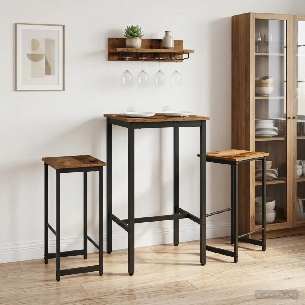 Sgabello da bar 2 pcs Legno antico 40 x 32 x 74 cm 8006202
