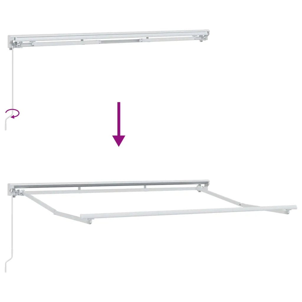 Tenda retrattile manuale Grigio chiaro e bianco 4 × 3 m 3426087