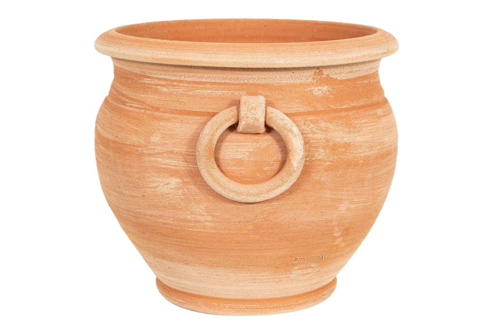 Biscottini Vaso caspò in Terracotta 100% Made in Italy interamente Lavorata a Mano orcio