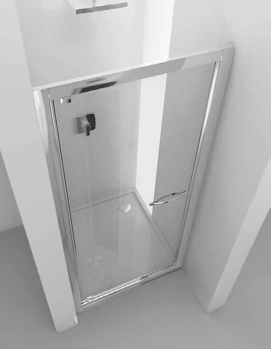 Porta doccia pivot battente, cristallo 6mm trasparente Vesglas Cromo,Trasparente 6mm,86-94 cm