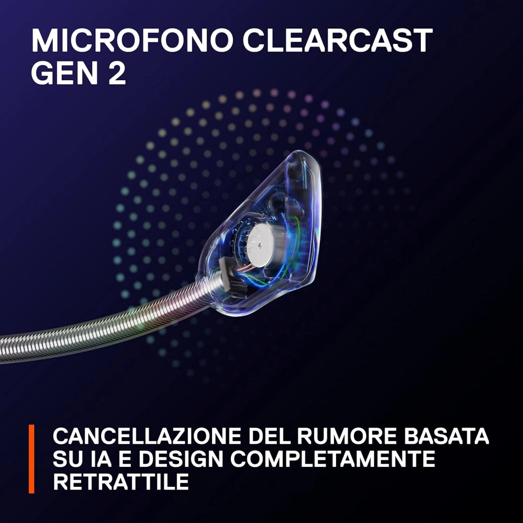 Arctis Nova 7 Cuffia da gaming multipiattaforma wireless - Driver magnetici al neodimio - 2.4GHz + Bluetooth mixabile - Batteria USB-C da 38 ore - Mic ClearCast Gen2 AI - PC, PS5,VR,Mobile