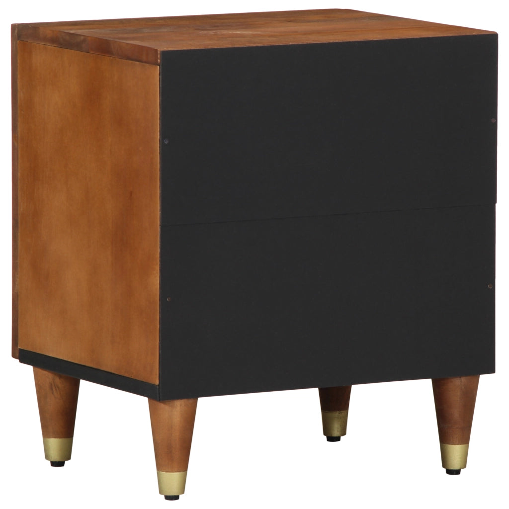 Comodino 40x33x46 cm Legno Massello Mango