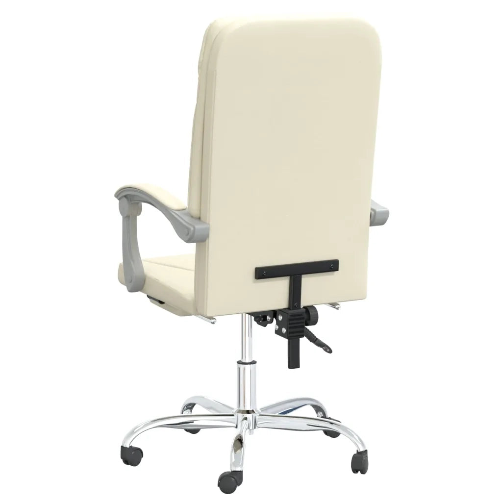 Poltrona da Ufficio Reclinabile Crema in Similpelle 349642