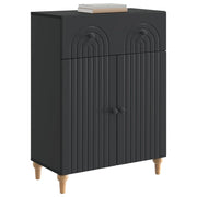 Credenza | Madia | Buffet da pranzo | Armadio da pranzo Nero 66 x 34,5 x 90 cm Legno ingegnerizzato