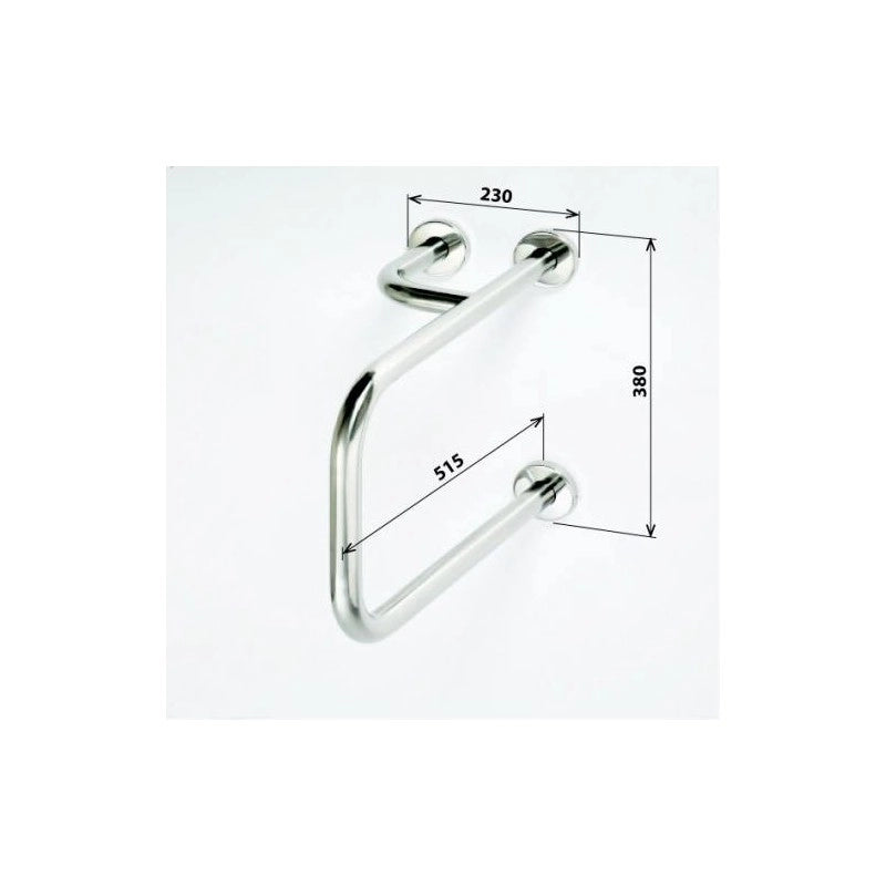 Maniglione + portasciugamani sinistro HELP comaxite bianco 51,6cm
