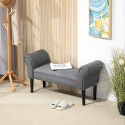 PANCA Imbottita 102 x 36 x 51 cm Grigio scuro MDF