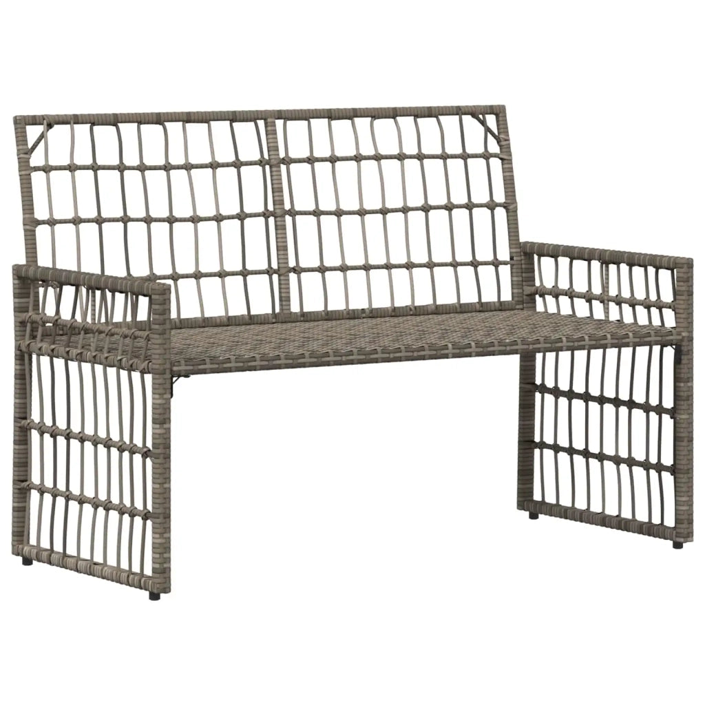 Panchina da esterno Grigio e Grigio Scuro 116 x 55 x 82 cm