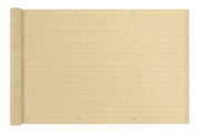 Telo Copribalcone Tinta Unita 90 x 500 Cm HDPE UV Frangivento Con Occhielli e 24 Metri Corda Schermo Privacy Terrazzo Frangivista Recinzione Copri Ringhiera Balconi Antipioggia - Panna