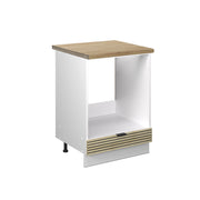 Mobile per forno da incasso Fame-Line Pannello in quercia/Bianco 60 cm, PL Rovere Vicco