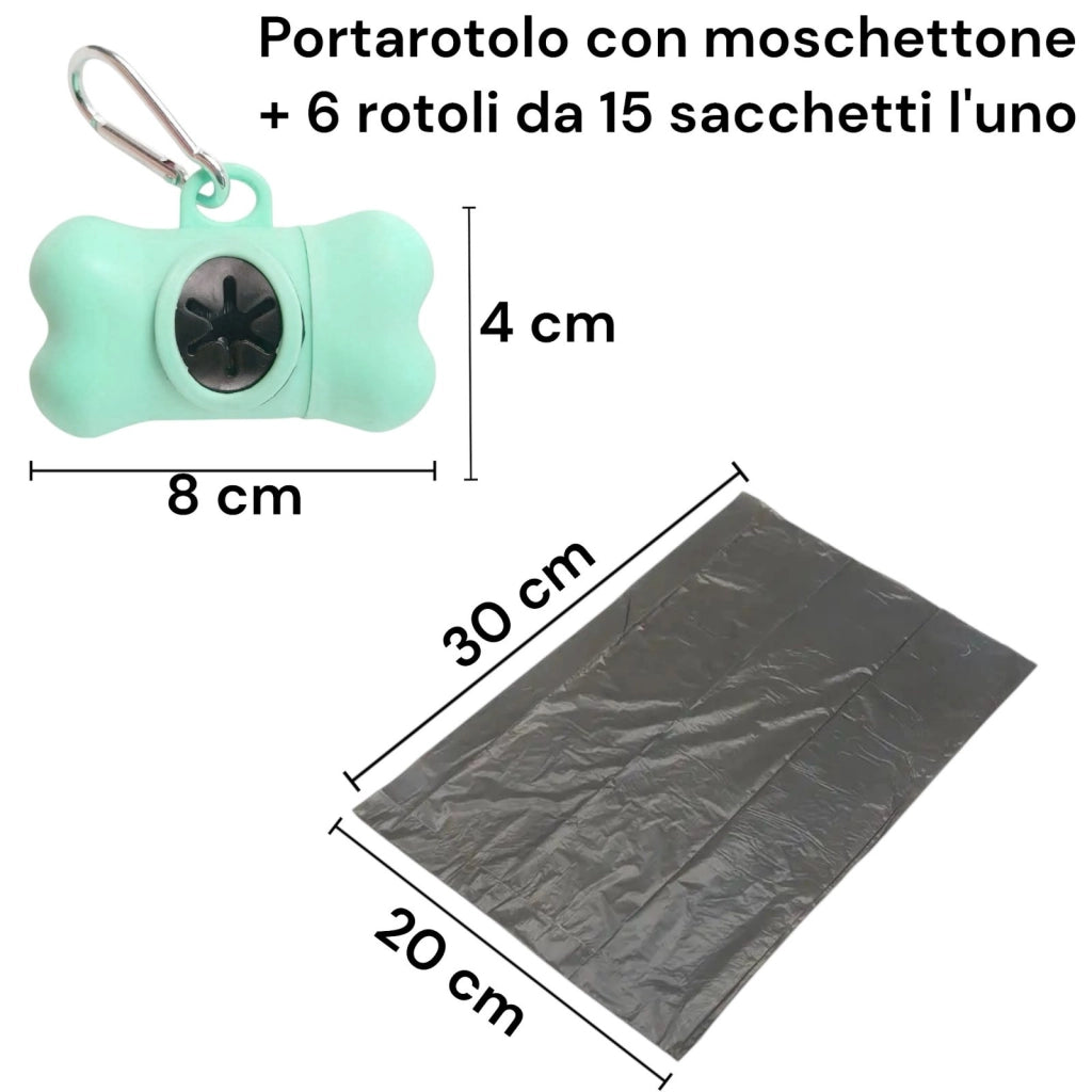 75 Sacchetti Igienici Per Escrementi Cani Gatti Raccogli Feci + Porta Sacchetti