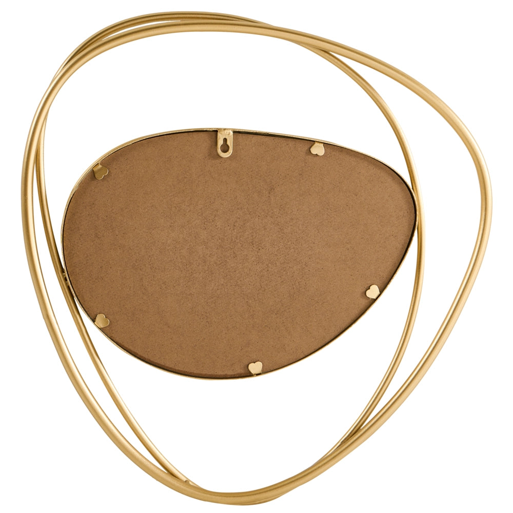 Specchio decorativo in metallo dorato da appendere alla parete elemento decorativo per camera da letto soggiorno e corridoio stile moderno e glamour