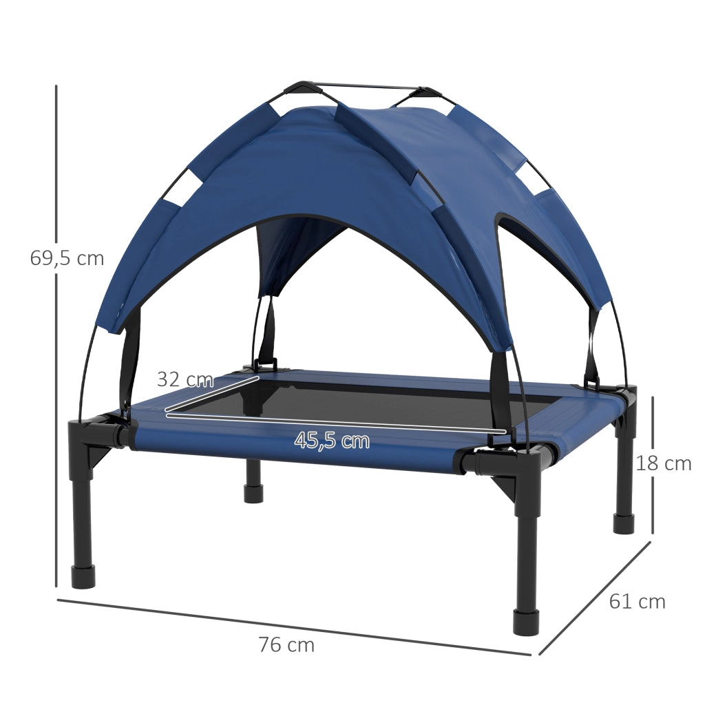 Cuccia per cani con tetto ¨C Xylo ¨C 76x61x69.5 cm, blu scuro, impermeabile
