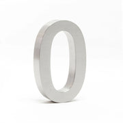 Numero civico "0" in acciaio sottile 20 cm Arial 3D con accessori di montaggio 16_0001424