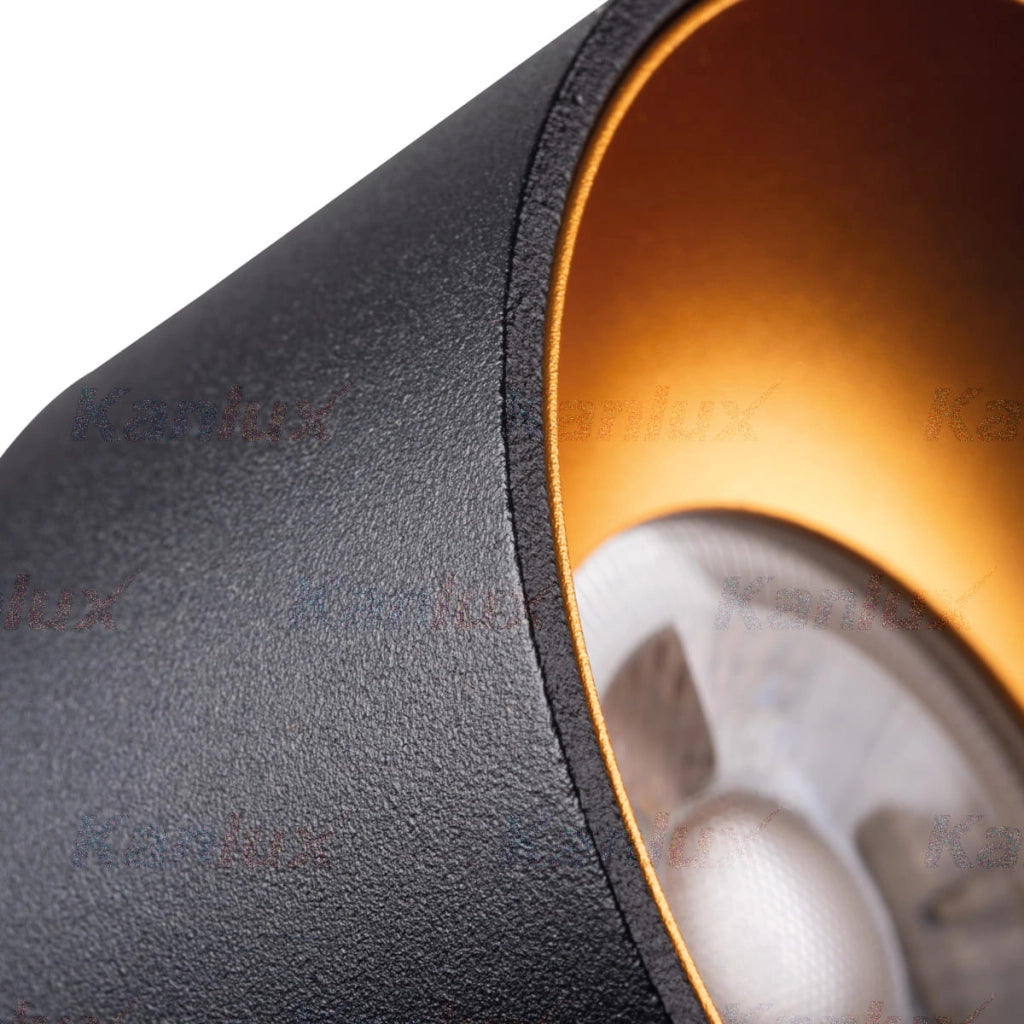 Faretto soffitto Kanlux MINI RITI nero/oro GU10 25W
