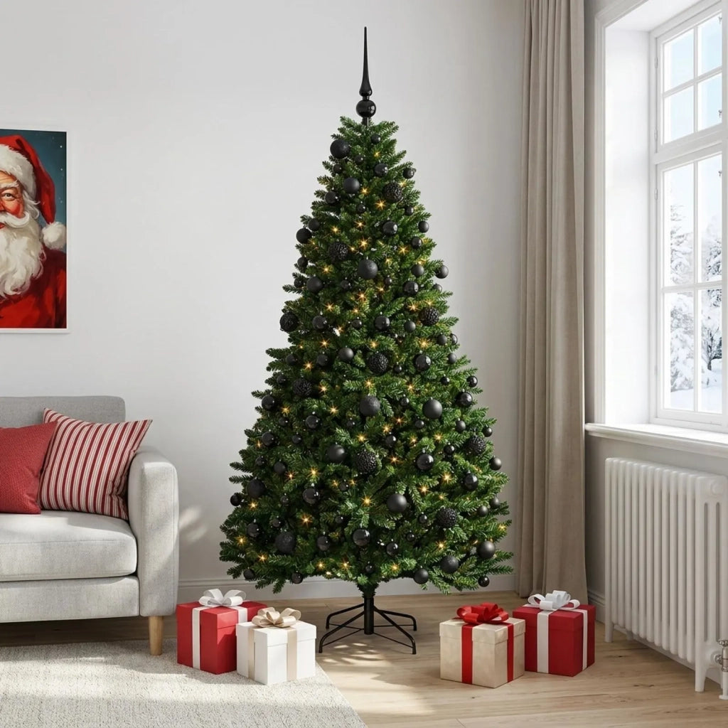 Albero di Natale artificiale verde medio con palline 240 cm 3466461