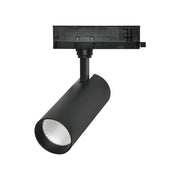 Faretto LED per Binario Trifase 30W Osram 2700 Lumen Fascio 30° IP20 Alluminio Nero Luce Naturale 4000K Non Dimmerabile