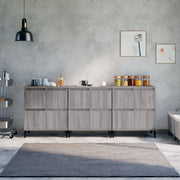 Credenze 3pz Grigio Sonoma 60x35x70 cm in Legno Multistratocod mxl 125436