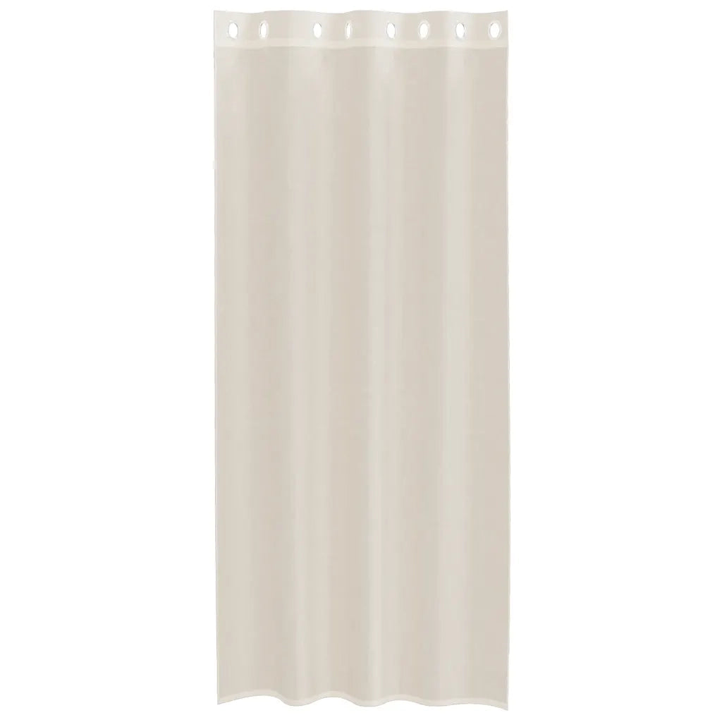 Tende in Voile con Occhielli 2 pz Crema 140x225 cm 4102073