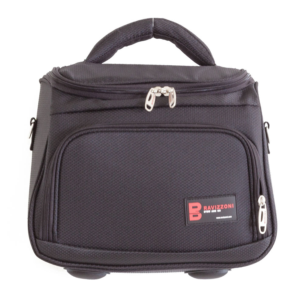 Beauty Borsa in Poliestere con Tracolla e Tasche Ravizzoni EGO Nero