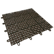 Ezooza MultiFlex – 22 Piastrelle Drenanti Flessibili per Esterni (2 m²), 30x30 cm, Plastica Riciclata, Colore: Marrone