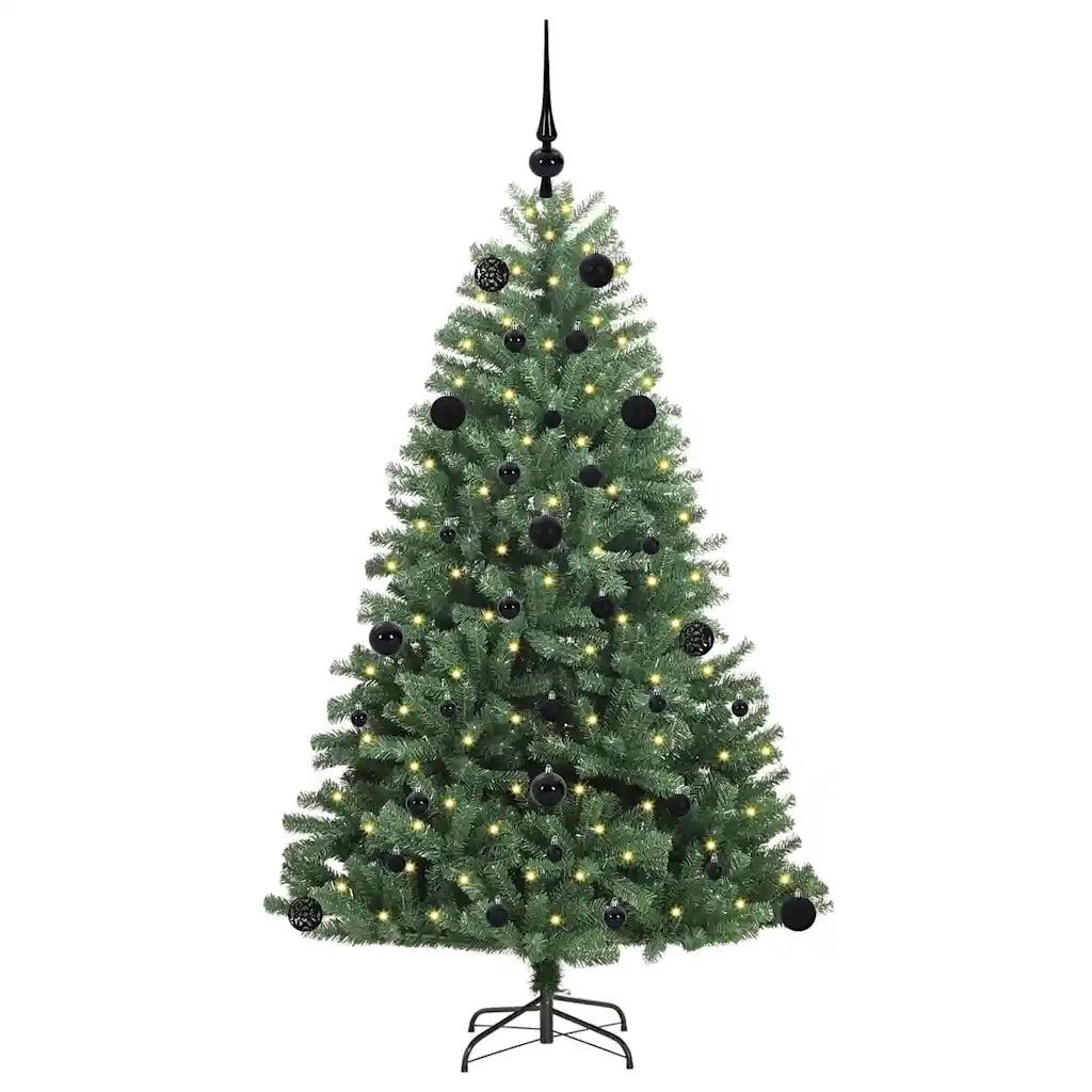 Albero di Natale | Decorazioni natalizie Artificiale con Rami Pieghevoli Verde 150 cm