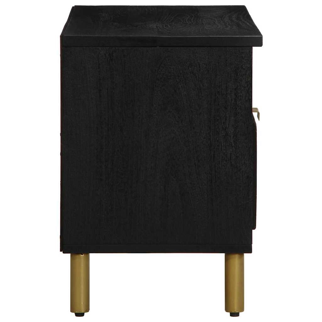 Mobile porta TV con ampio spazio di archiviazione design industriale soggiorno 80 x 33 x 46 cm legno ingegnerizzato nero 02_0057720