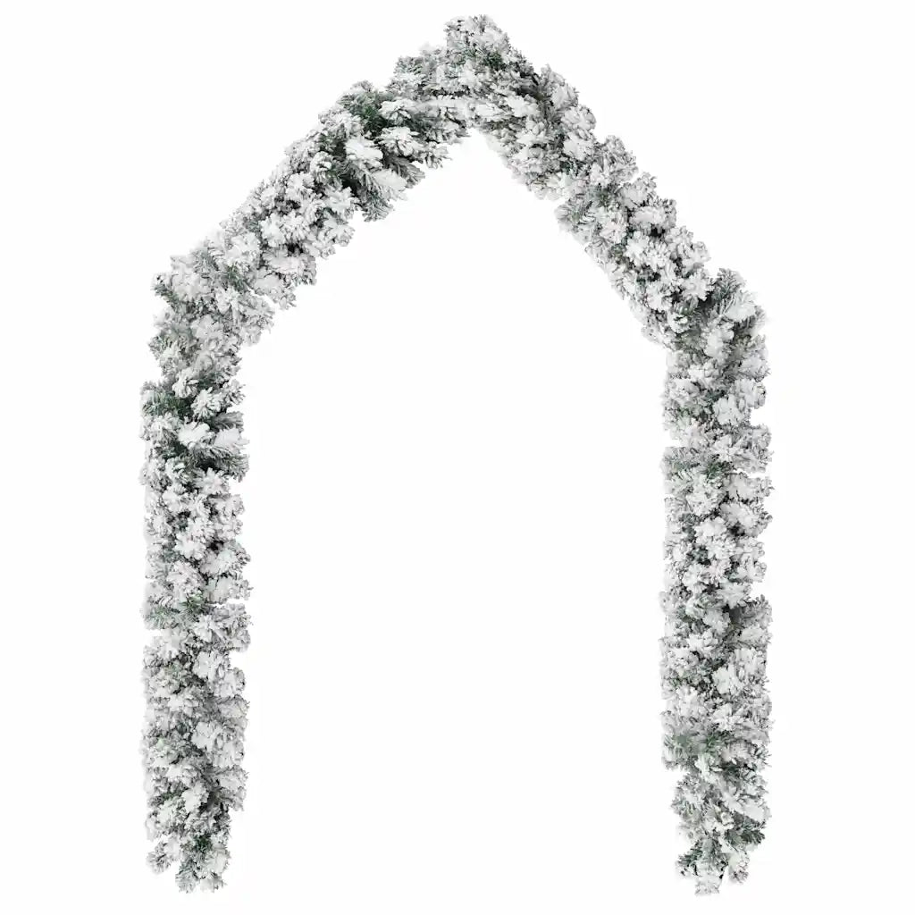Ghirlanda Natalizia con Neve Verde 20 m in PVC 320969