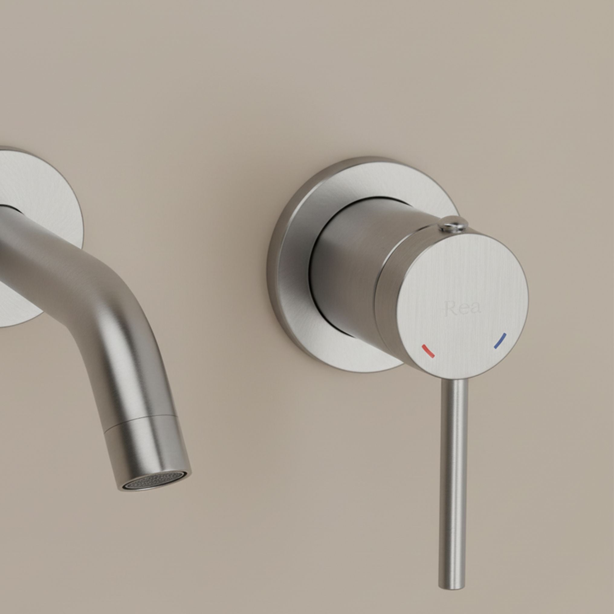 Rubinetto Da Parete Rea Clif Brush Nickle