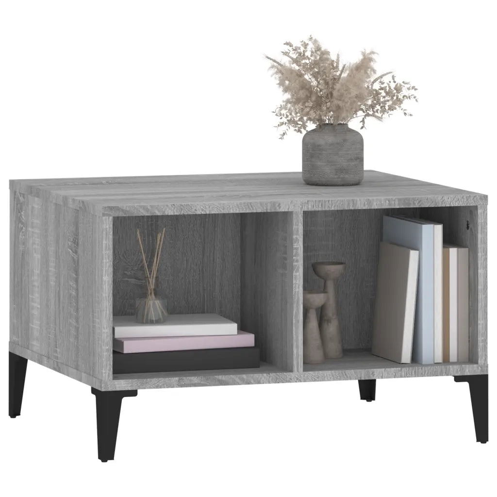 Tavolino da Salotto grigio sonoma 60x50x36,5 cm in Multistrato cod mxl 20319