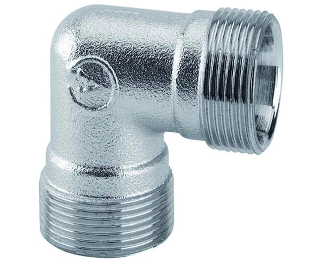 RACCORDO CURVO INTERMEDIO IN OTTONE CROMATO M 24x19   ARTECLIMA S.R.L.