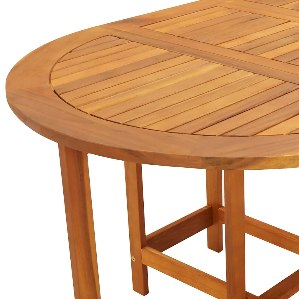 Tavolo da Giardino 130x90x72 cm in Legno Massello di Acacia cod mxl 34085