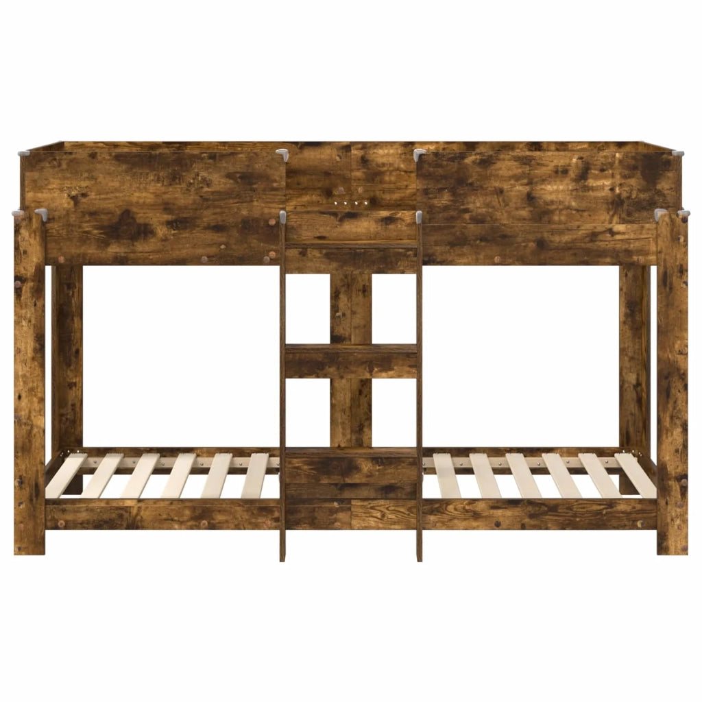 Letto a Castello per Bambini | Letto Infantile | Lettino Rovere fum¨¦ 75 x 190 cm