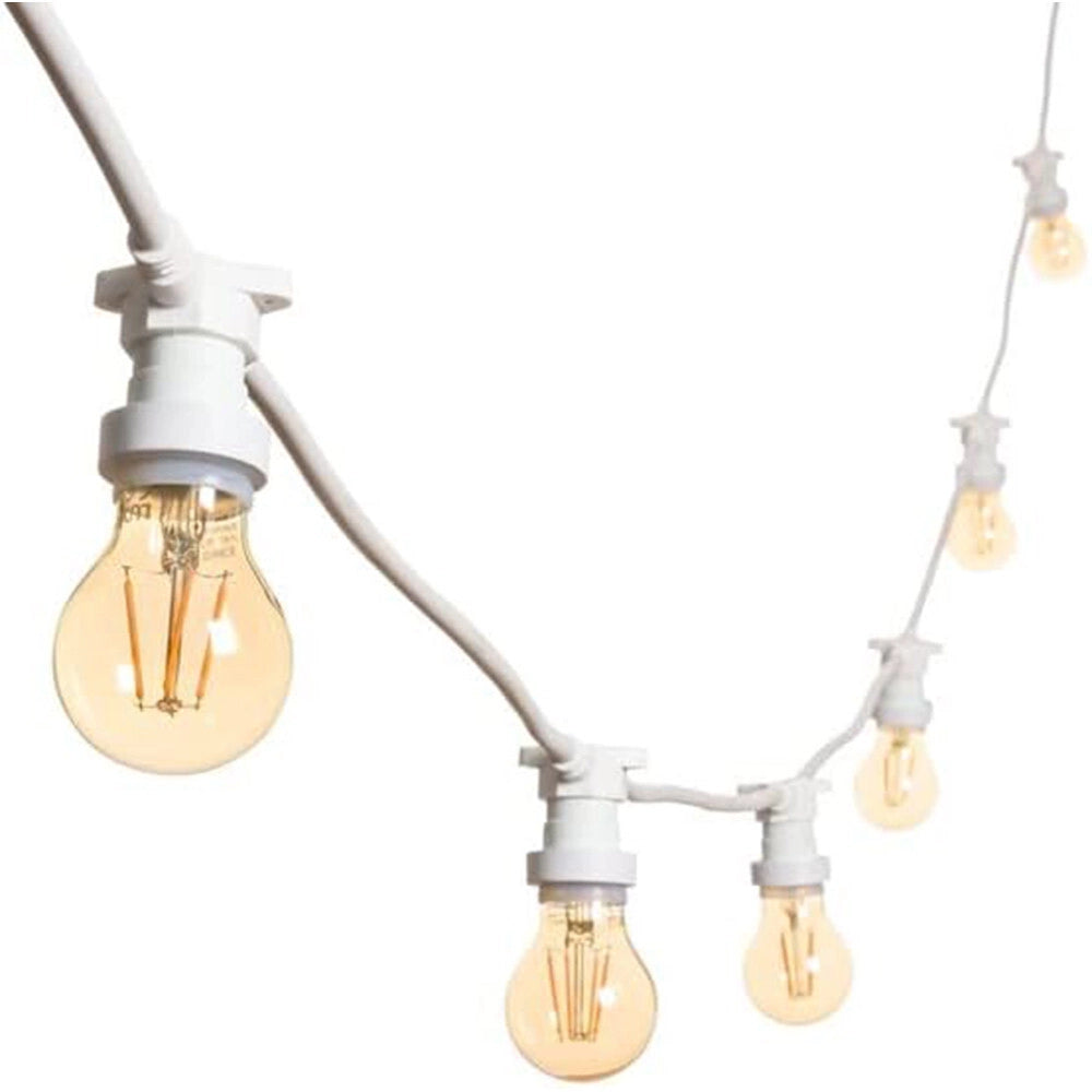 Trade Shop - Catena Luminosa Con 10 Portalampada E27 Luci Decorative Prolungabile Ip54 P01-s01-10 -