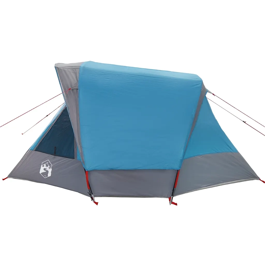 Tenda da Campeggio a Cabina per 4 Persone-Tenda per Escursionismo Blu Impermeabile 735171